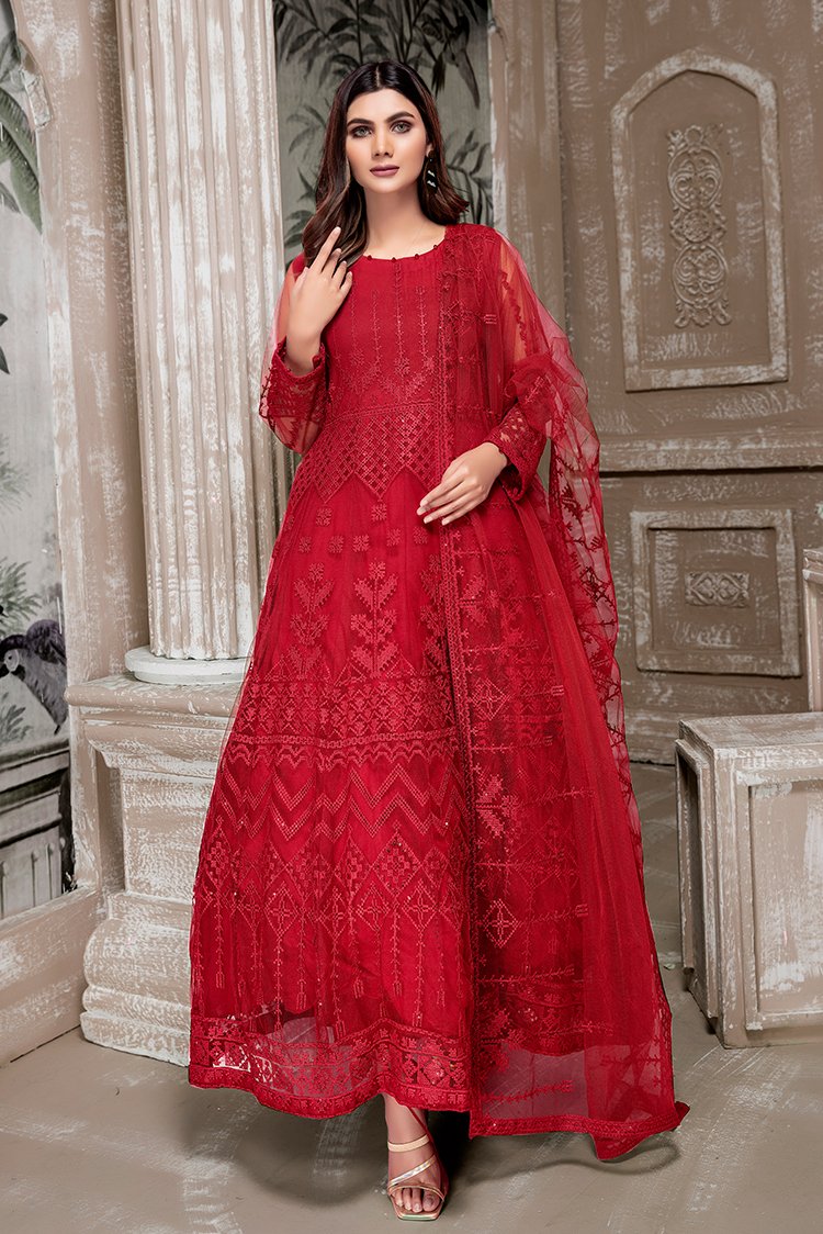 Embroidered Net Maxi Dress Ellena Embroidered Net Maxi Dress Ellena