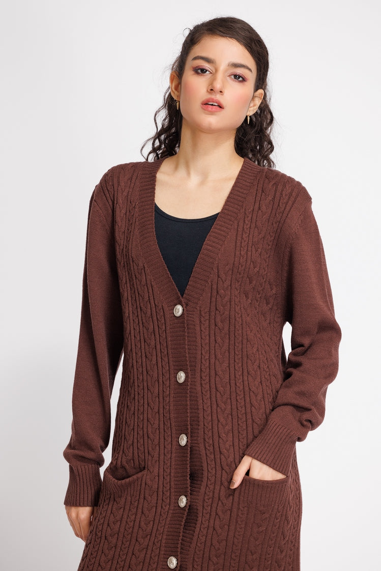 V-Neck Cardigan Sweater – Ellena - Main Image