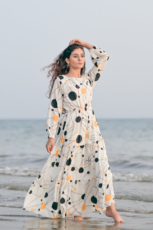 Printed Georgette Dress – Ellena