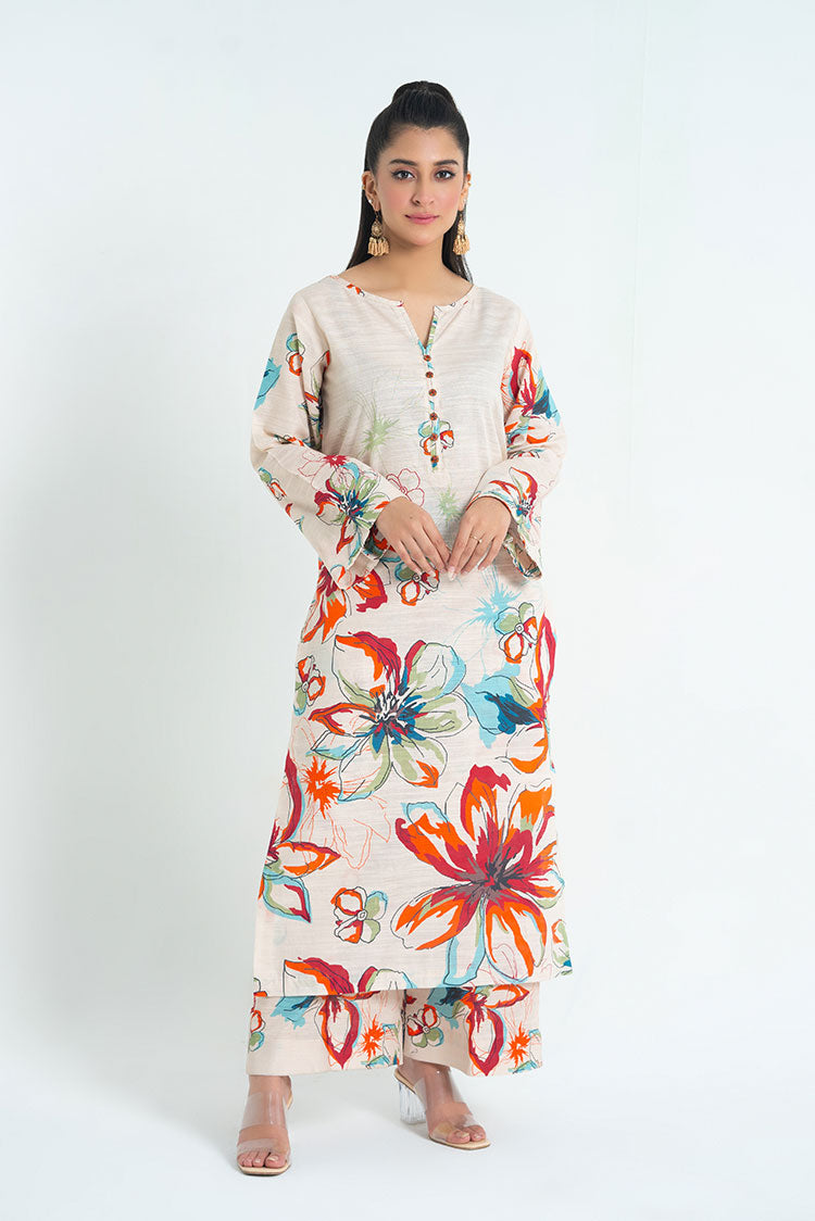 3PC DIGITAL PRINTED KHADDER SUIT WITH PATCHES - RO-614