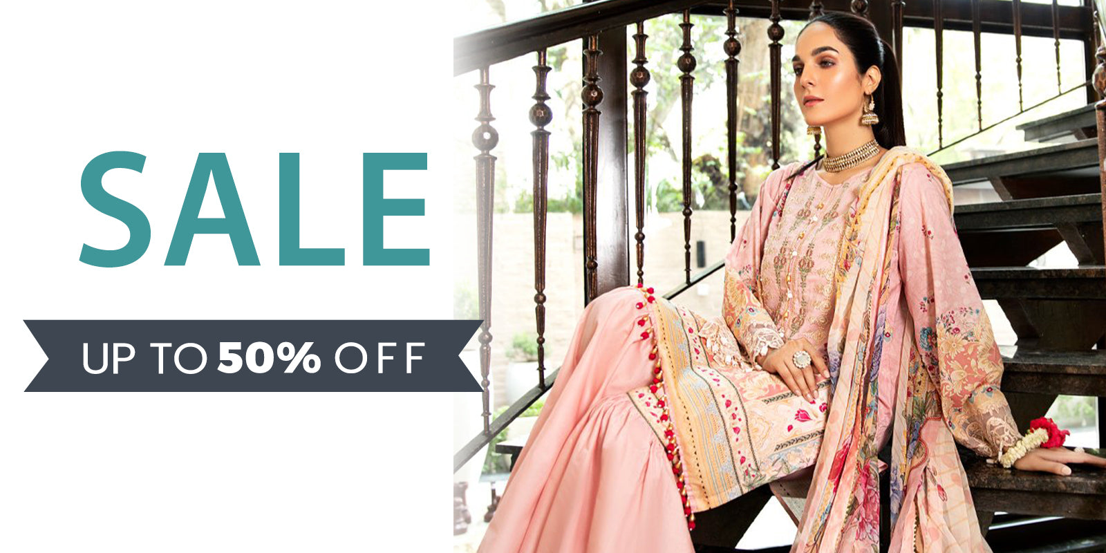 Go big this Season with our amazing Sale upto 50% off on Unstitched and Ready to Wear dresses