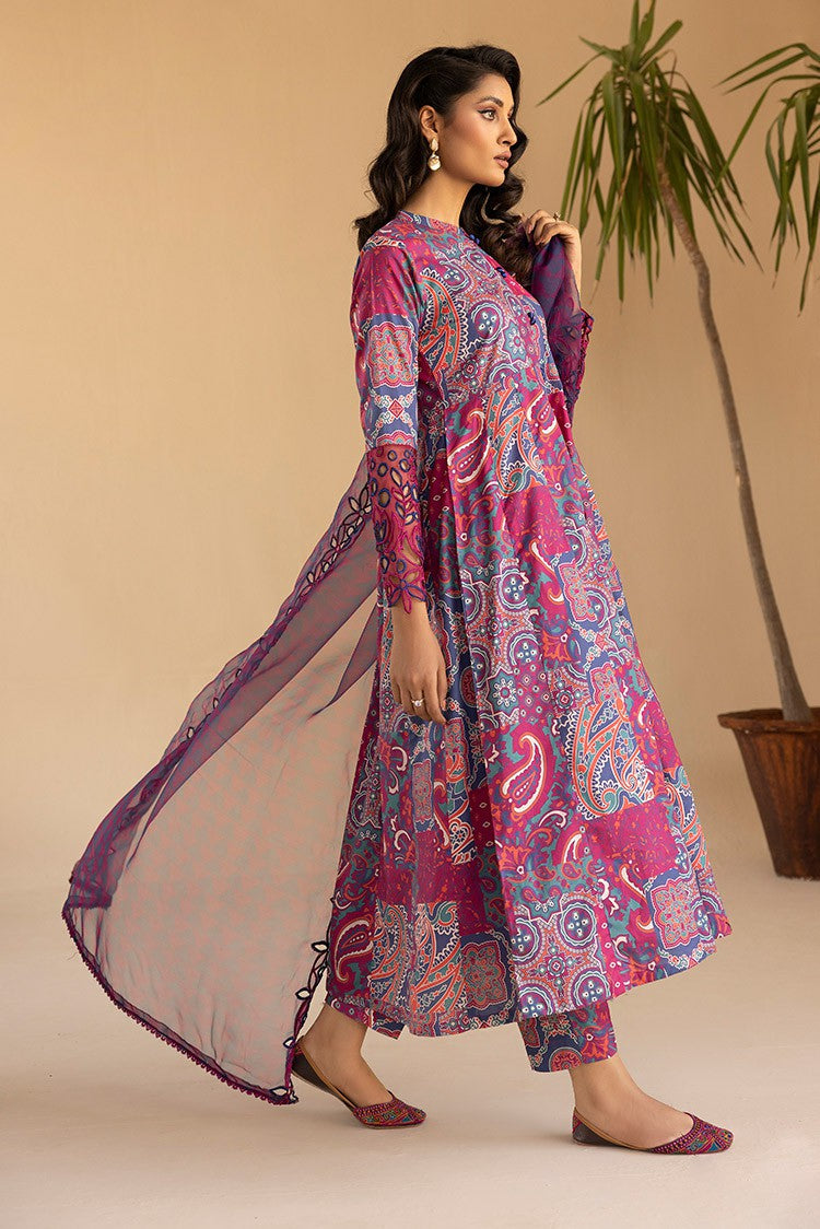 3-PC Stitched Embroidered Suit