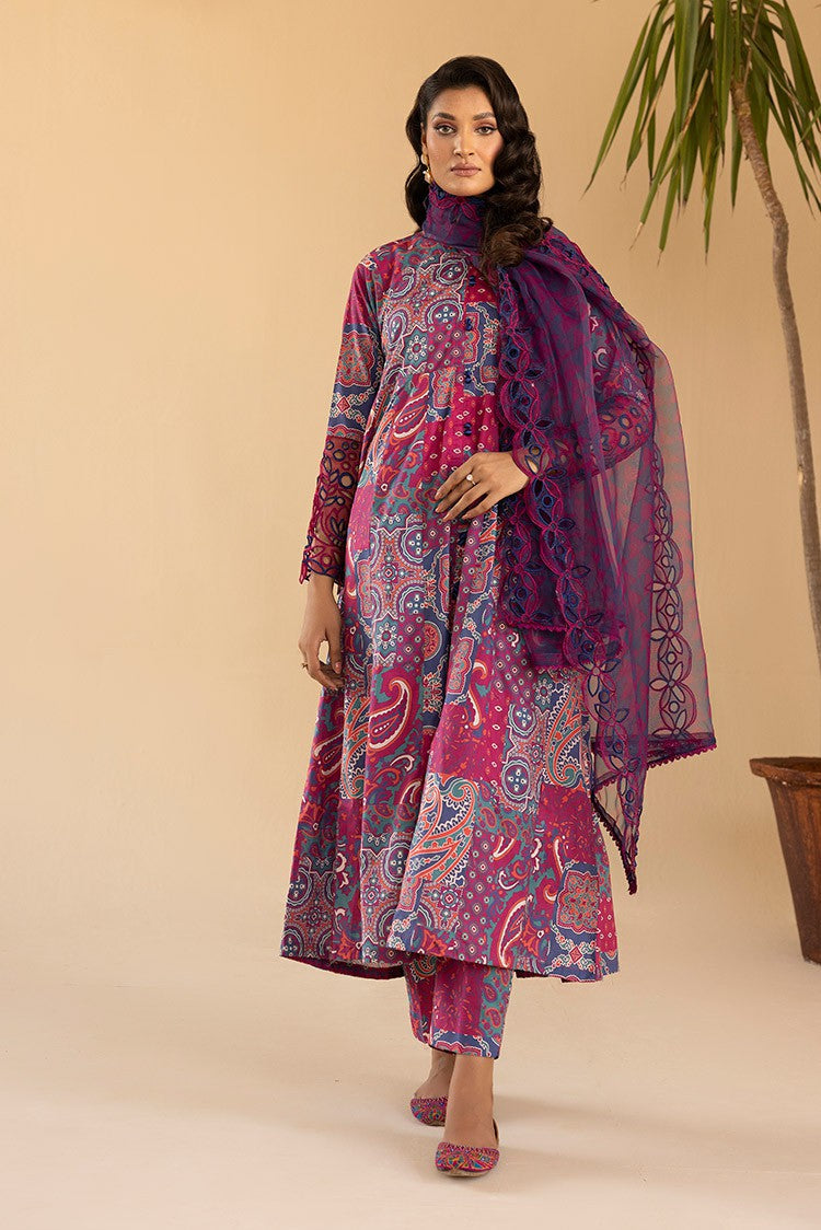 3-PC Stitched Embroidered Suit