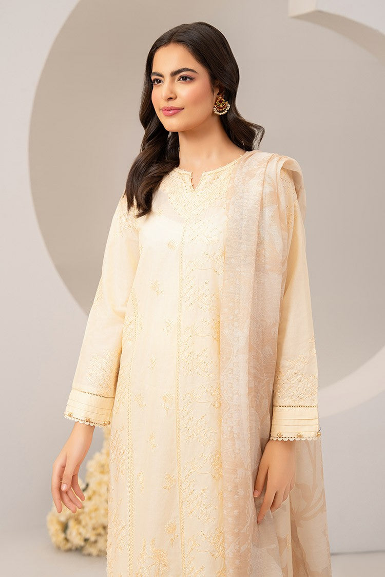 3-PC Stitched Embroidered Suit