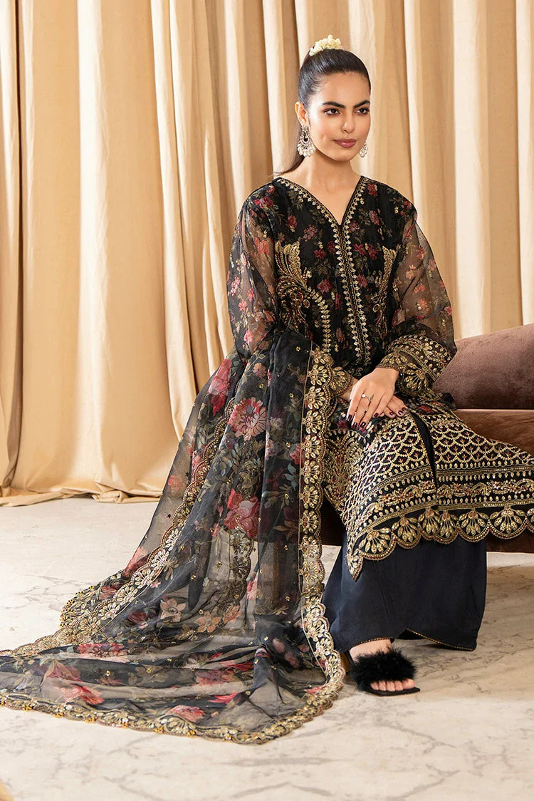 3-PC Stitched Embroidered Suit