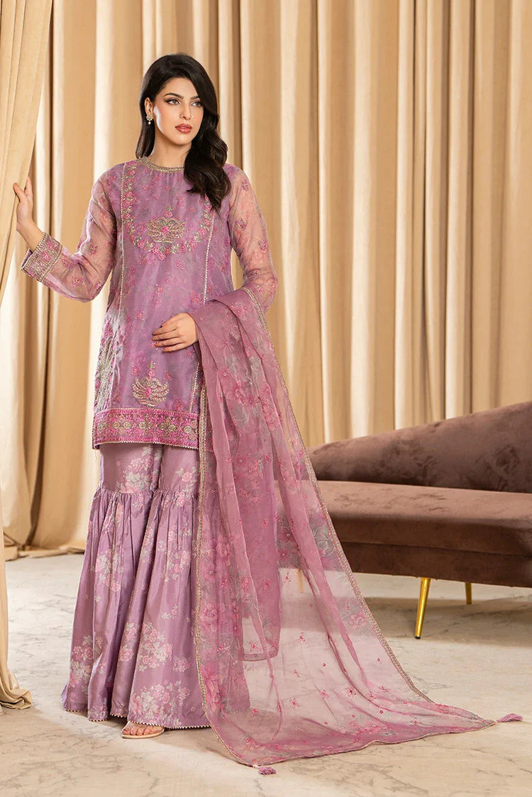 3-PC Stitched Embroidered Suit 