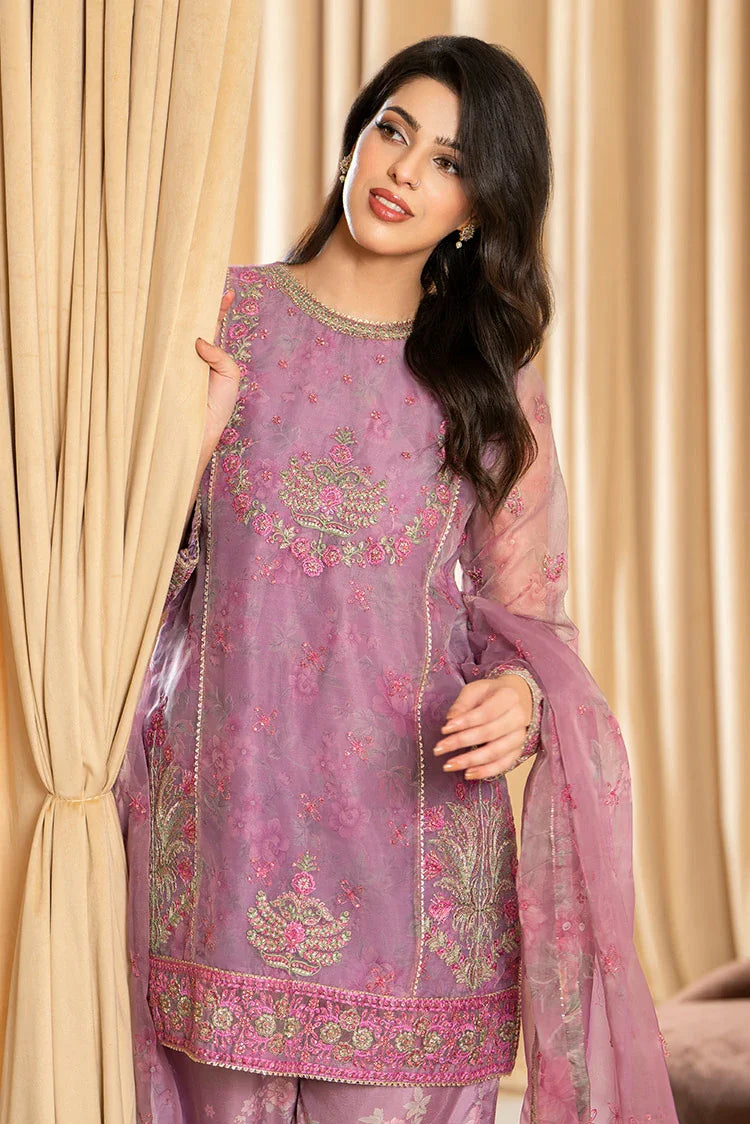 3-PC Stitched Embroidered Suit