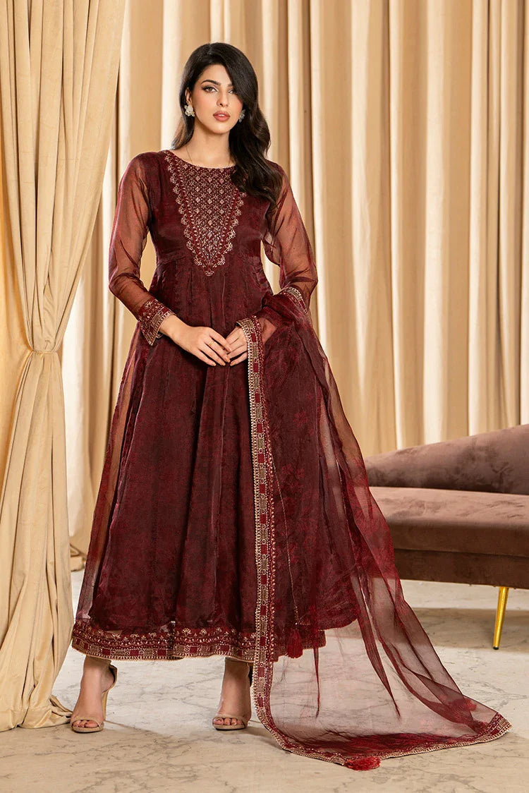 3-PC Stitched Embroidered Suit 