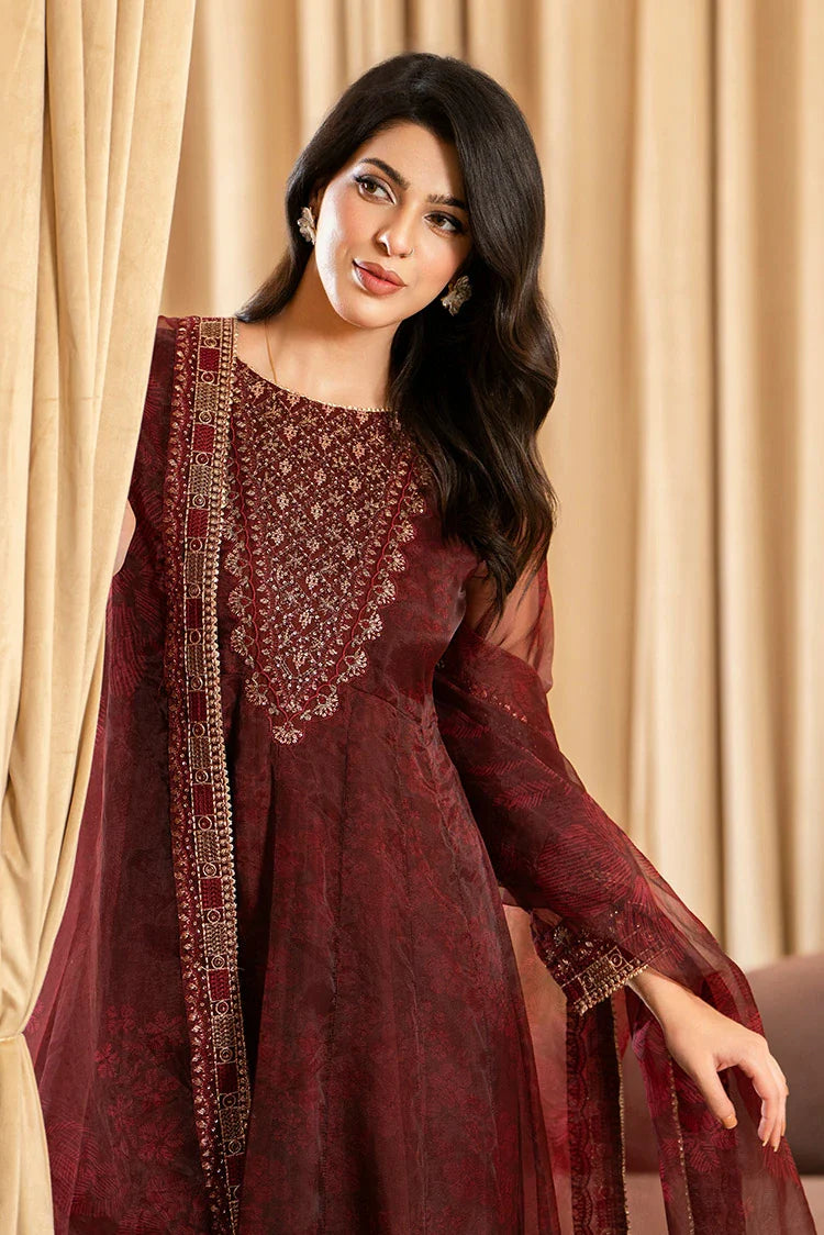 3-PC Stitched Embroidered Suit