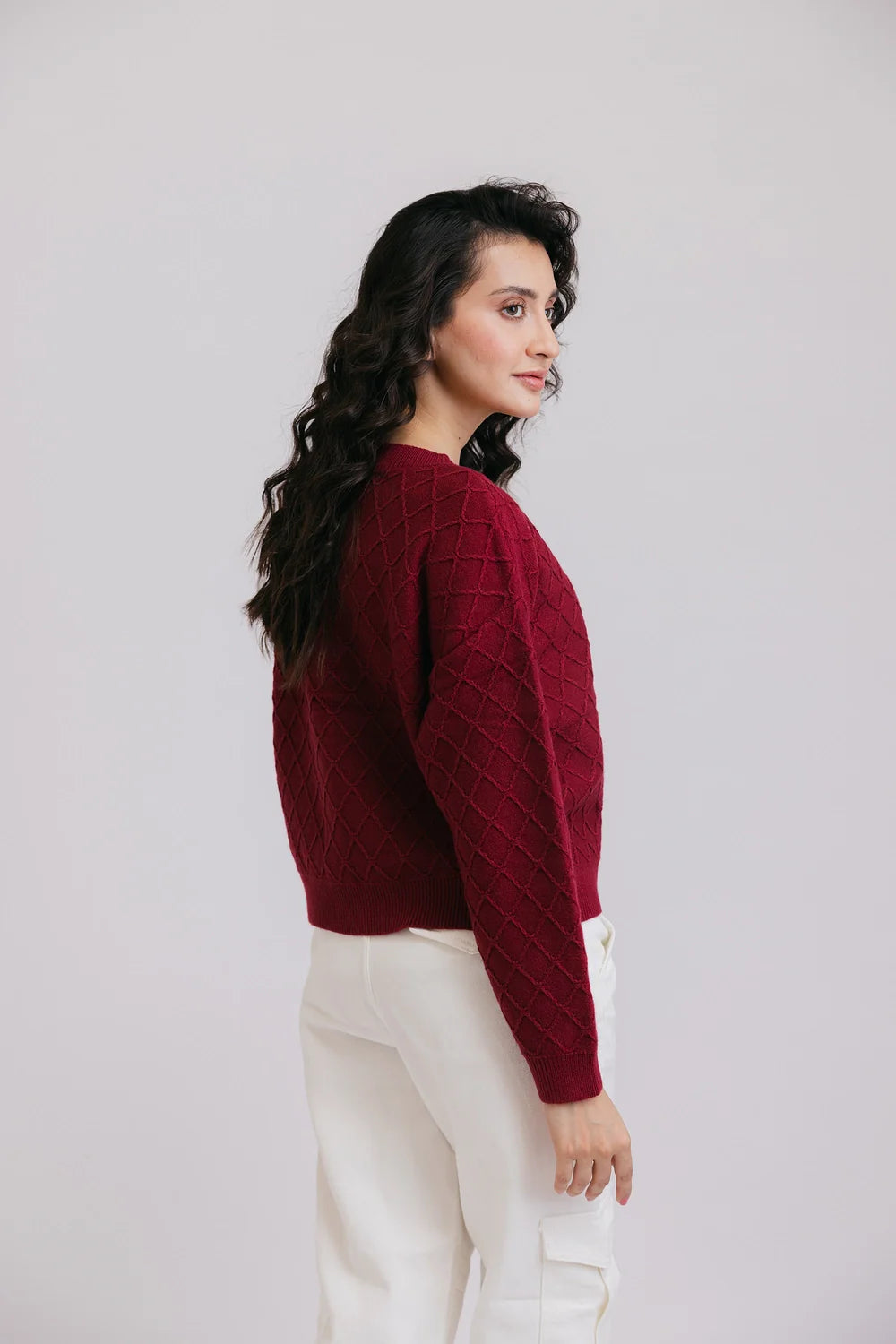 Full Sleeves V-Neck Cardigan Sweater