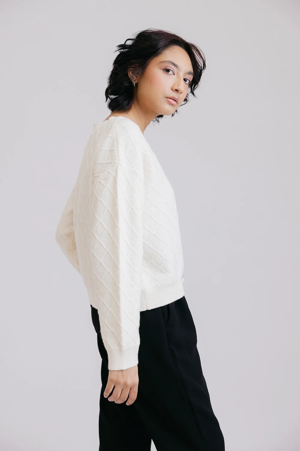 Full Sleeves V-Neck Cardigan Sweater