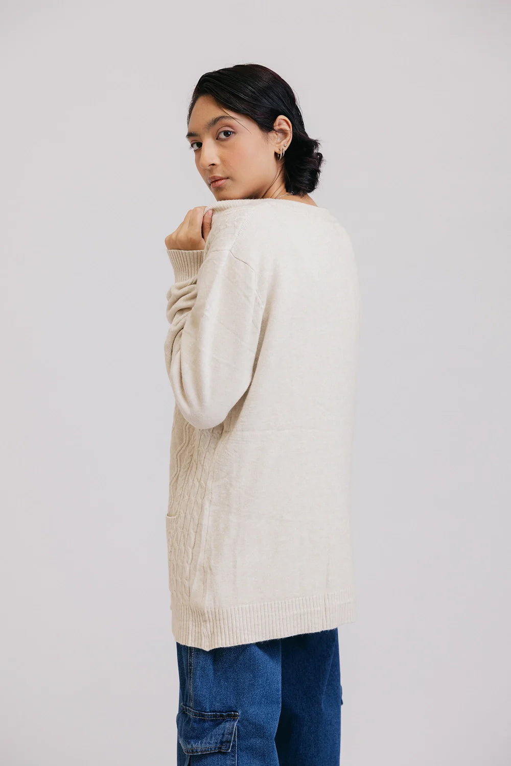 Full Sleeves V-Neck Cardigan Sweater