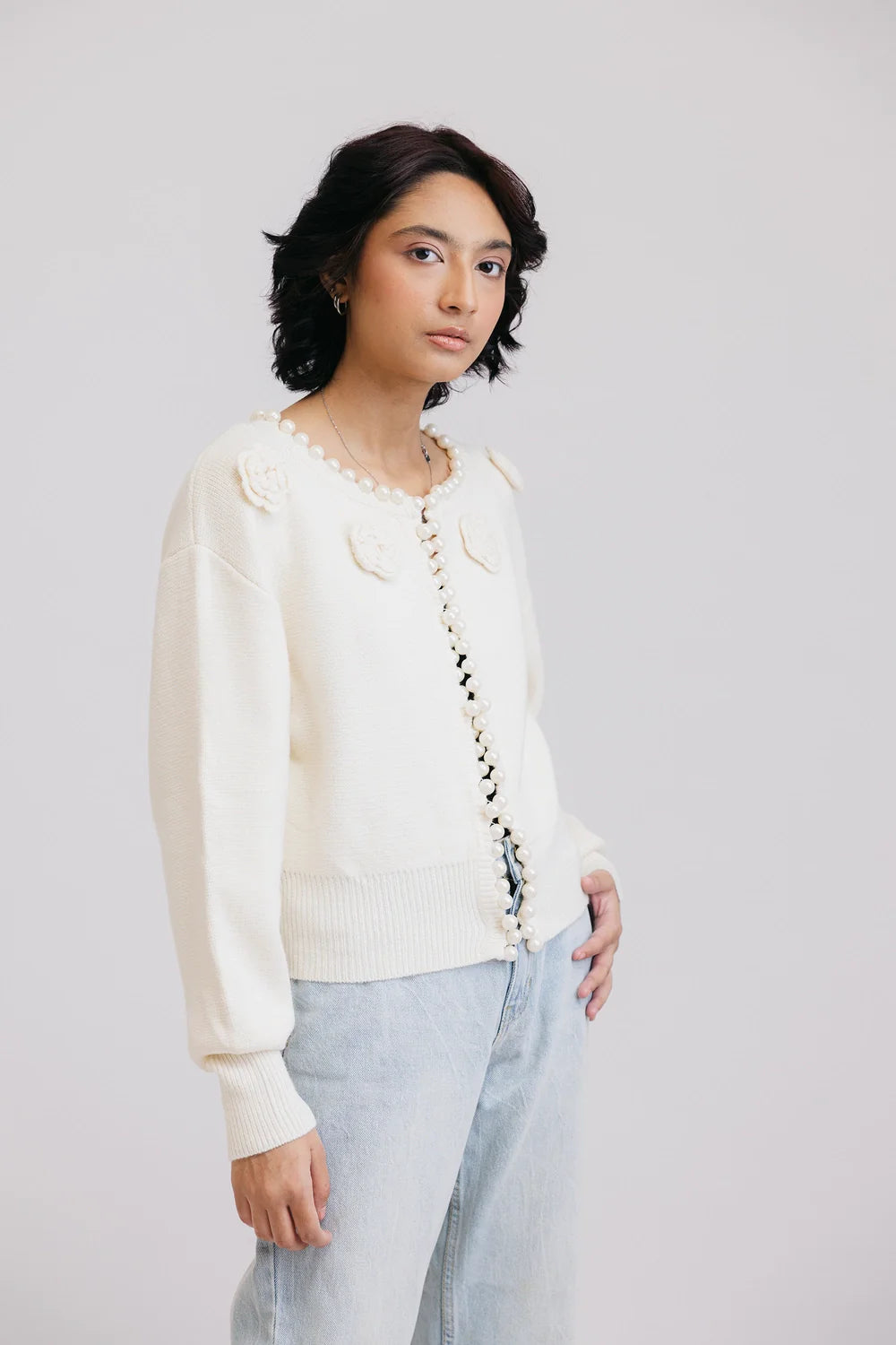 Full Sleeves Round Neck Cardigan Sweater