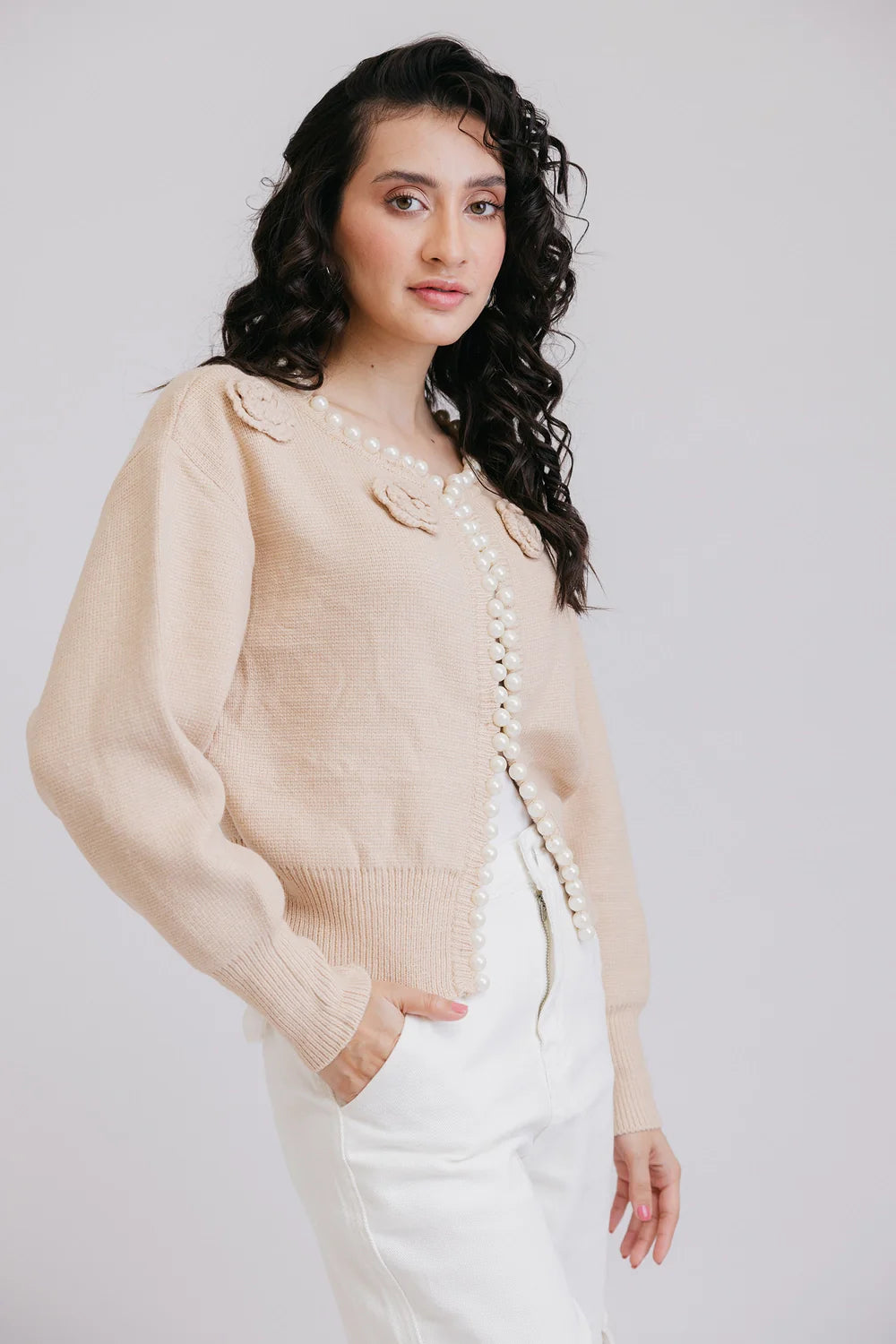 Full Sleeves Round Neck Cardigan Sweater