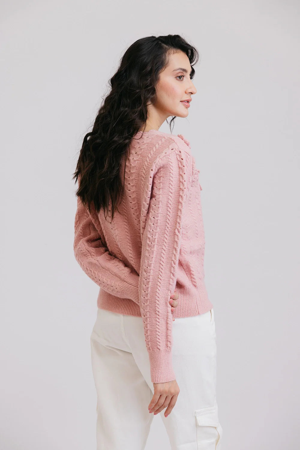 Full Sleeves V-Neck Cardigan Sweater