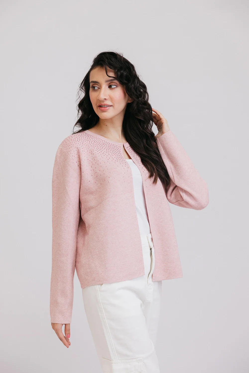 Full Sleeves Round Neck Cardigan Sweater