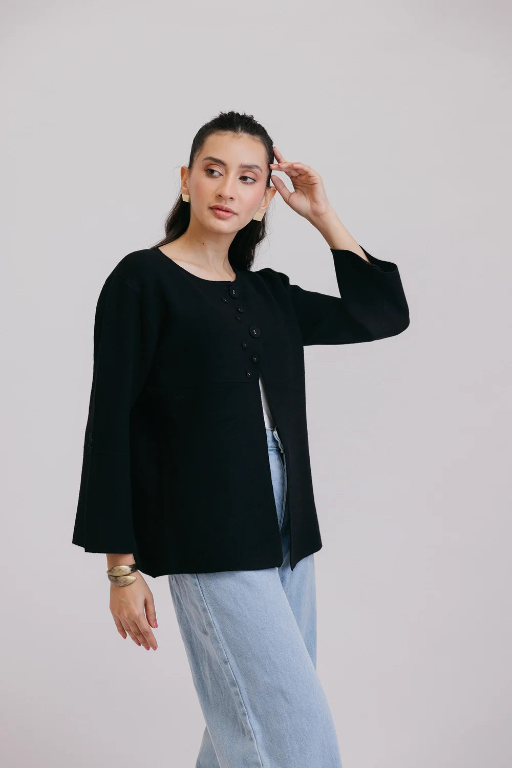 Full Sleeves Round Neck Cardigan Sweater