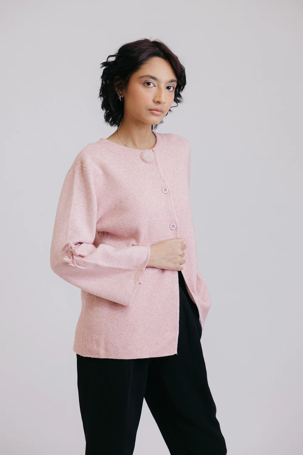 Full Sleeves Round Neck Cardigan Sweater