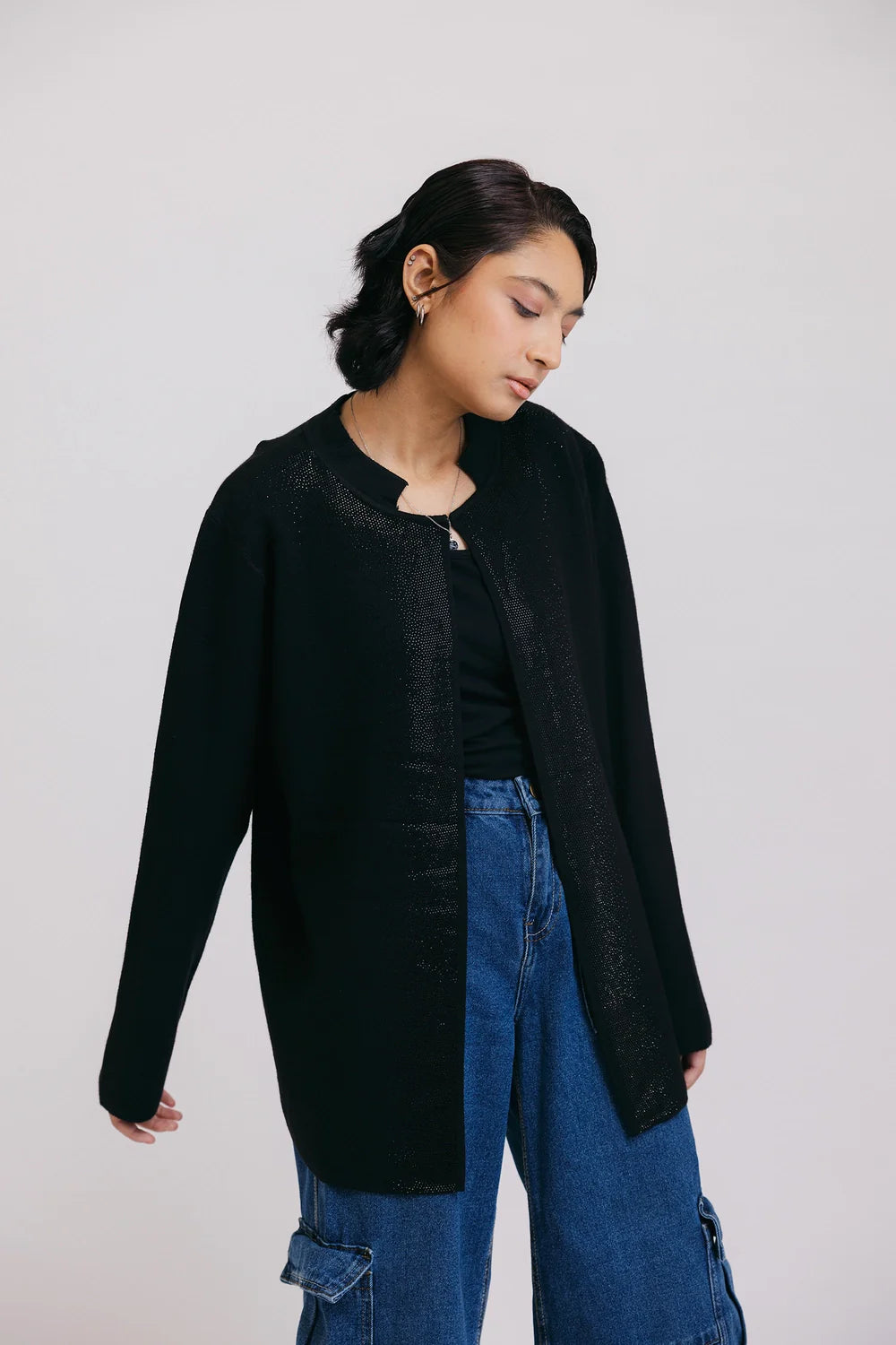 Full Sleeves Round Neck Cardigan Sweater