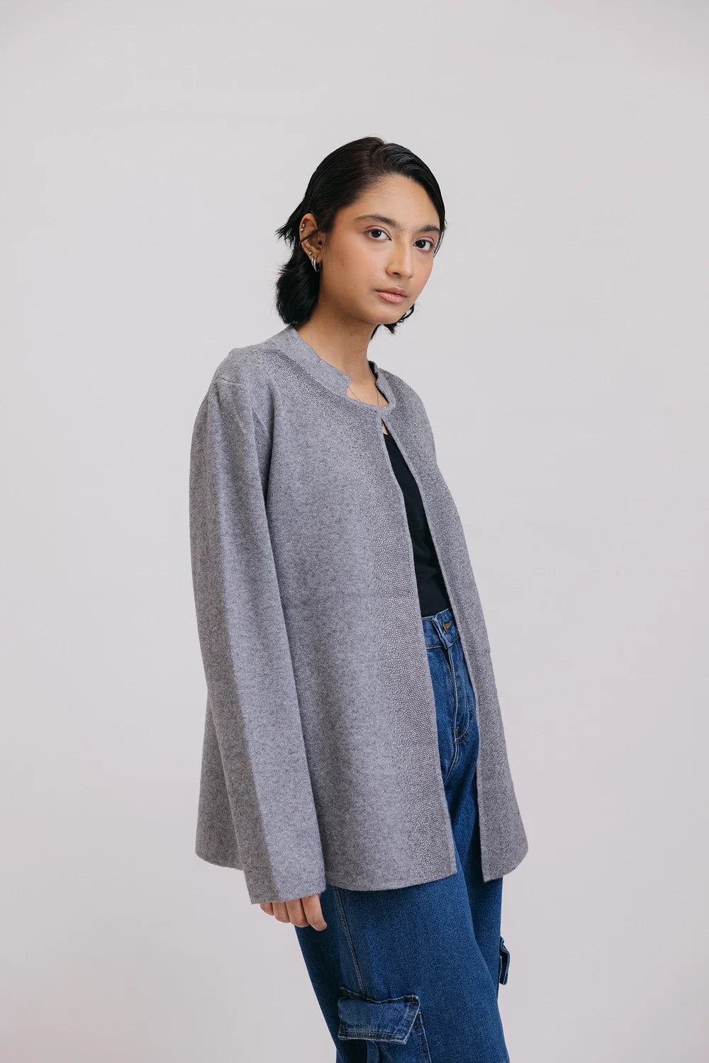 Full Sleeves Round Neck Cardigan Sweater