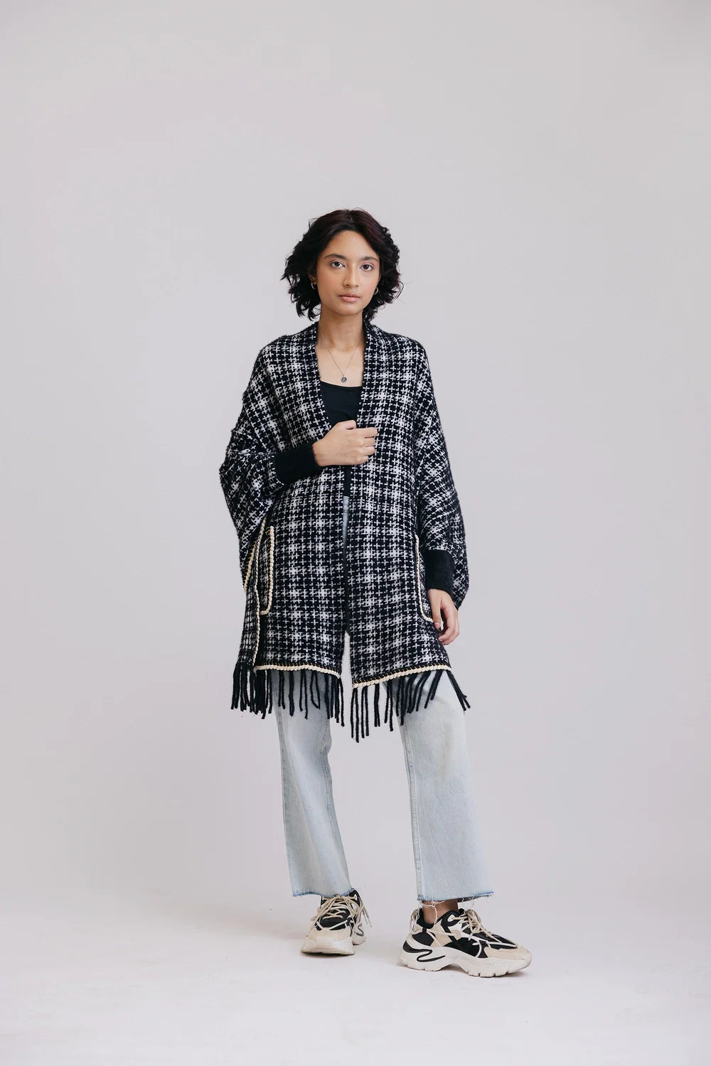 Fall Poncho Capes with Front Pockets