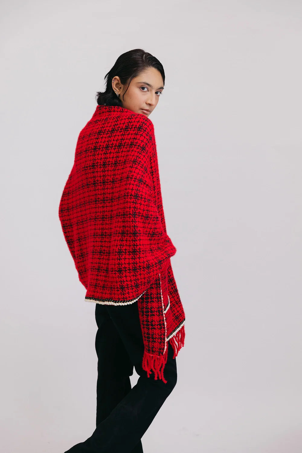 Fall Poncho Capes with Front Pockets