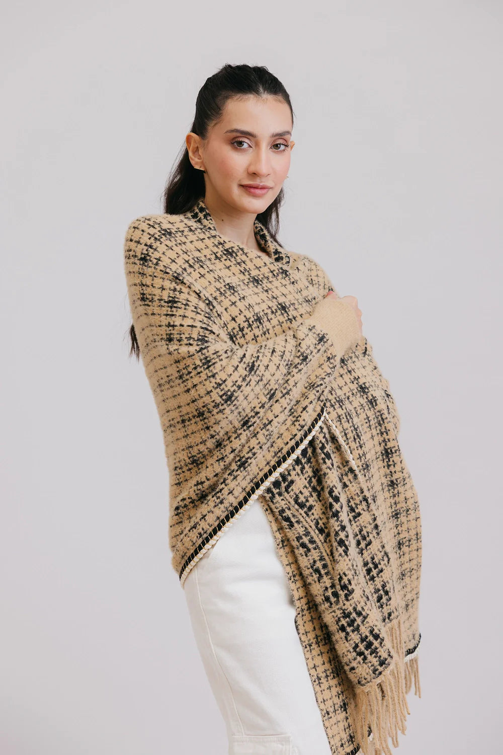 Fall Poncho Capes with Front Pockets