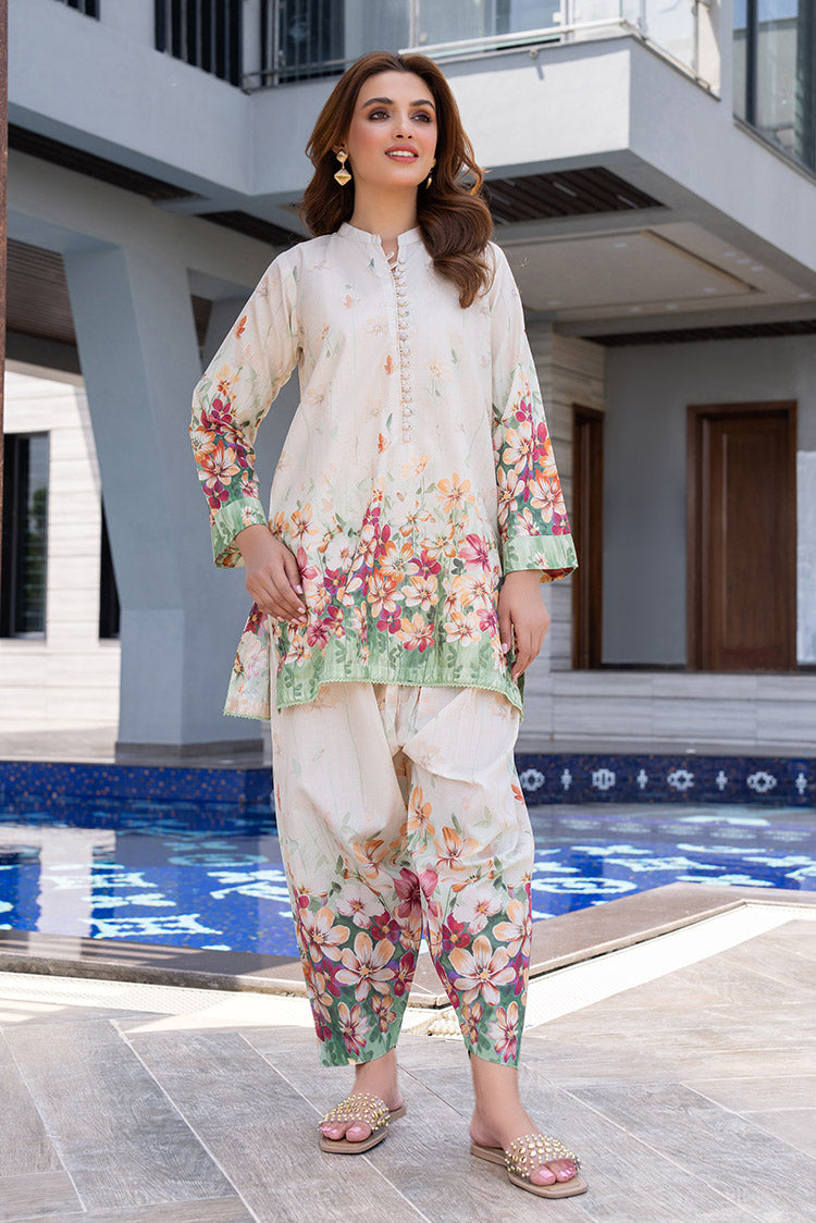 2-PC Stitched Embroidered Suit 