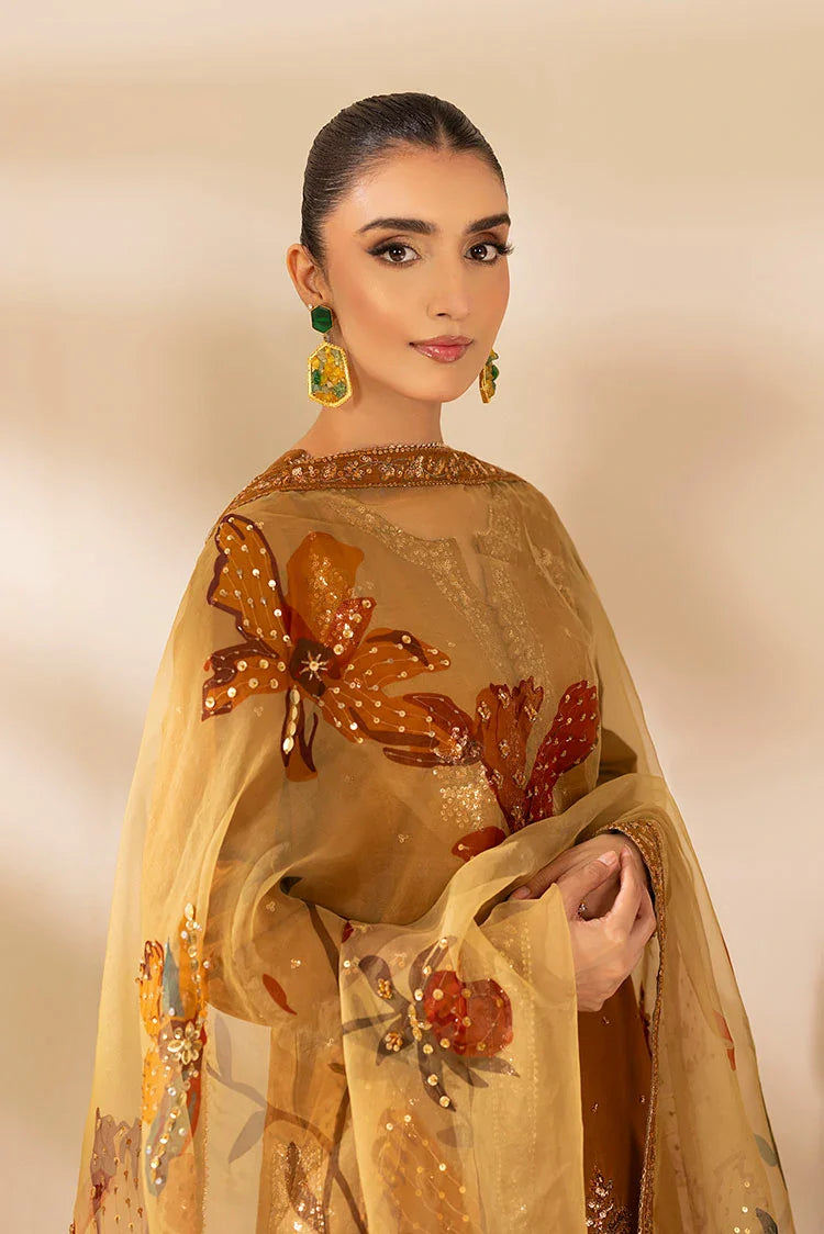 3-PC Stitched Embroidered Suit