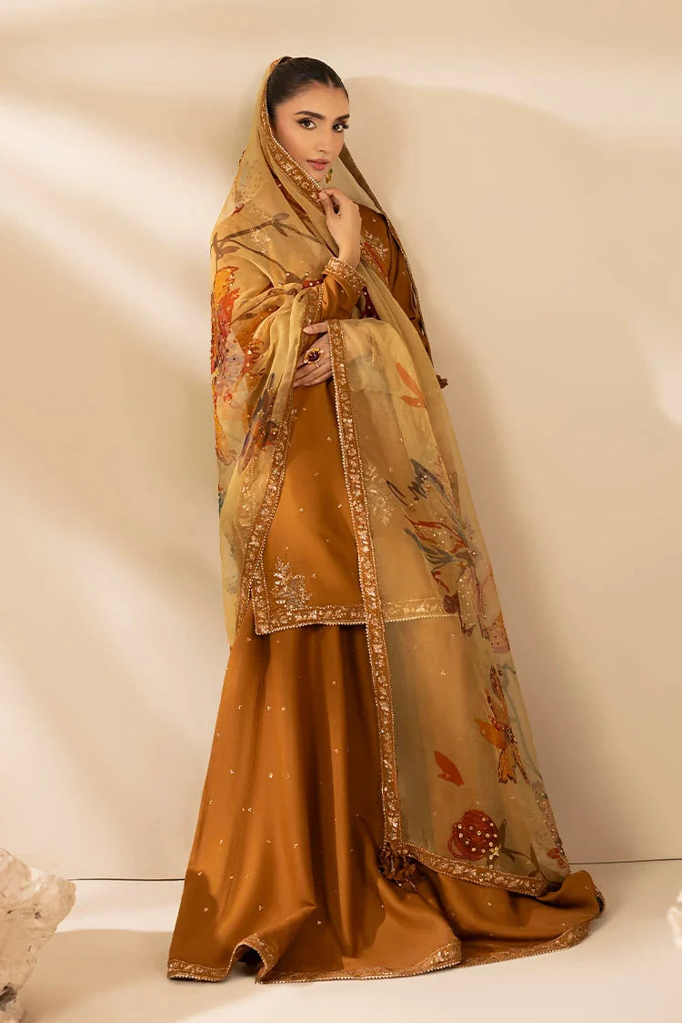 3-PC Stitched Embroidered Suit