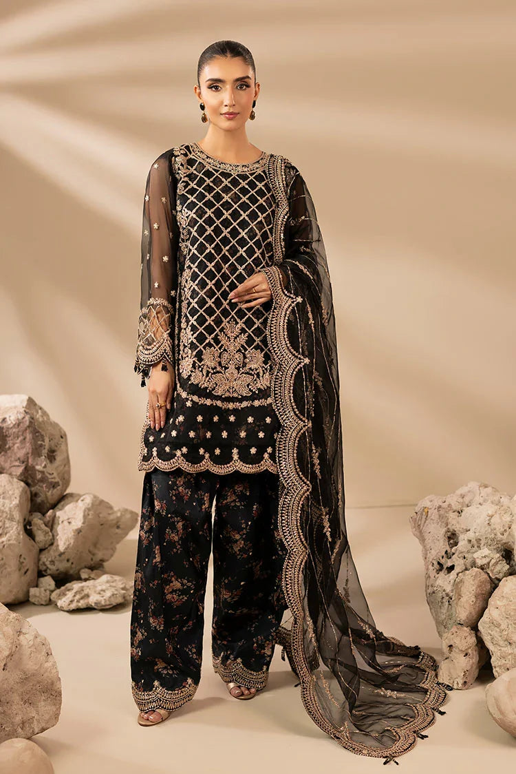3-PC Stitched Embroidered Suit