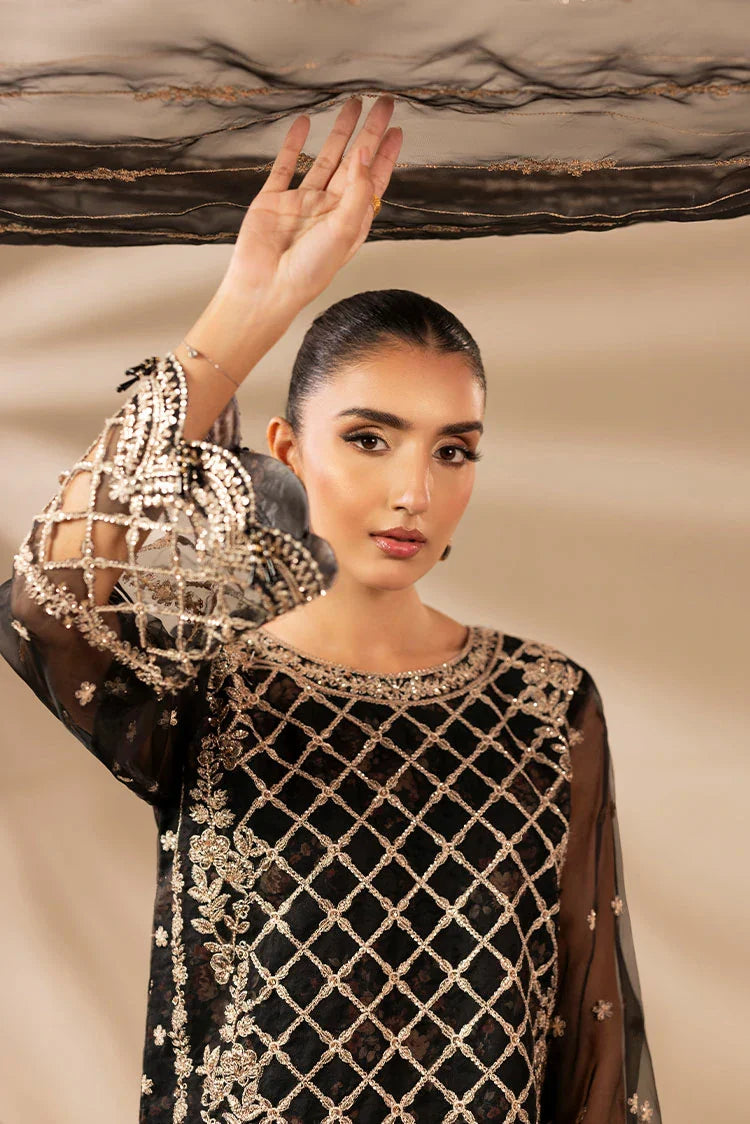 3-PC Stitched Embroidered Suit