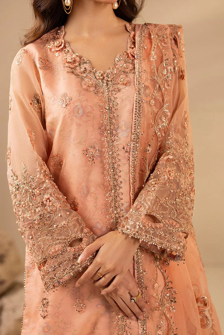 3-PC Stitched Embroidered Suit