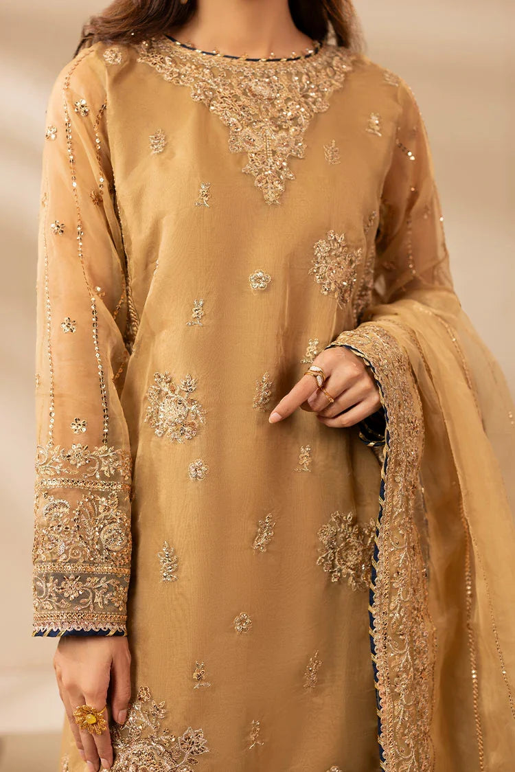 3-PC Stitched Embroidered Suit