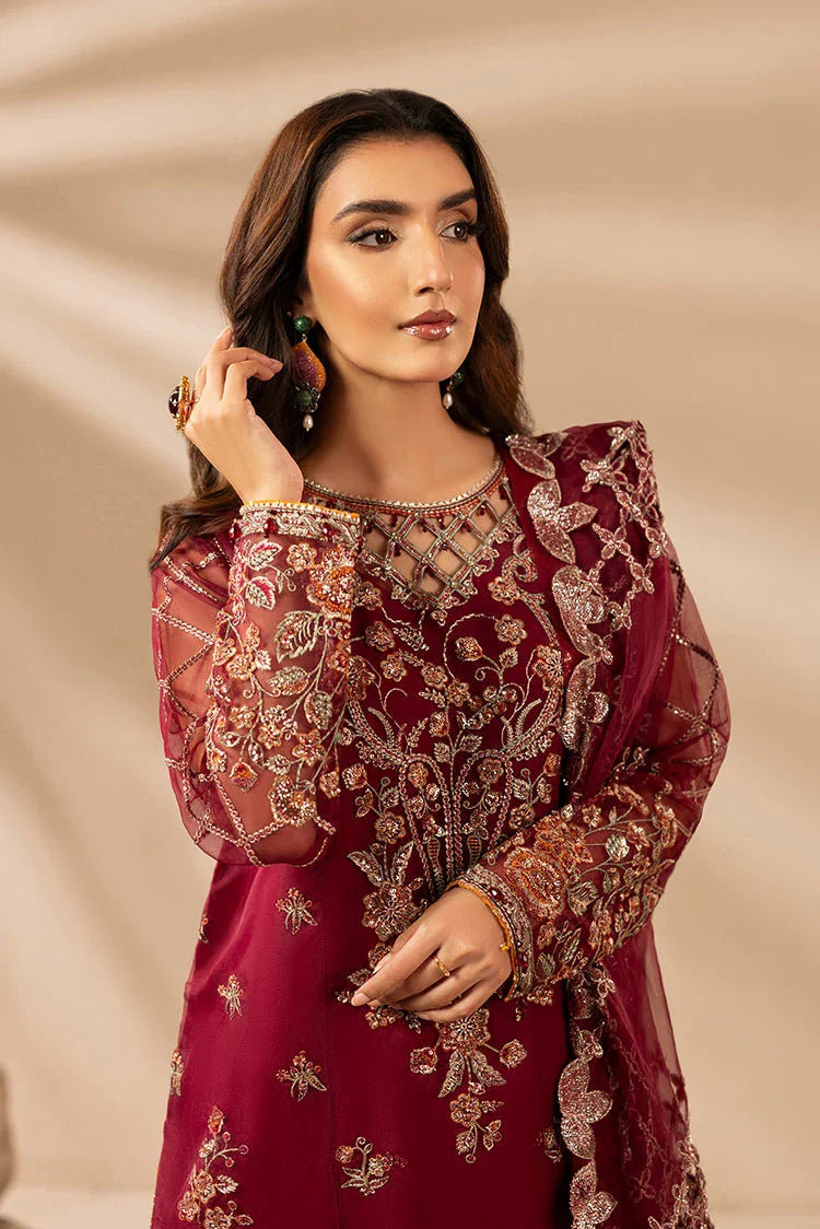 3-PC Stitched Embroidered Suit