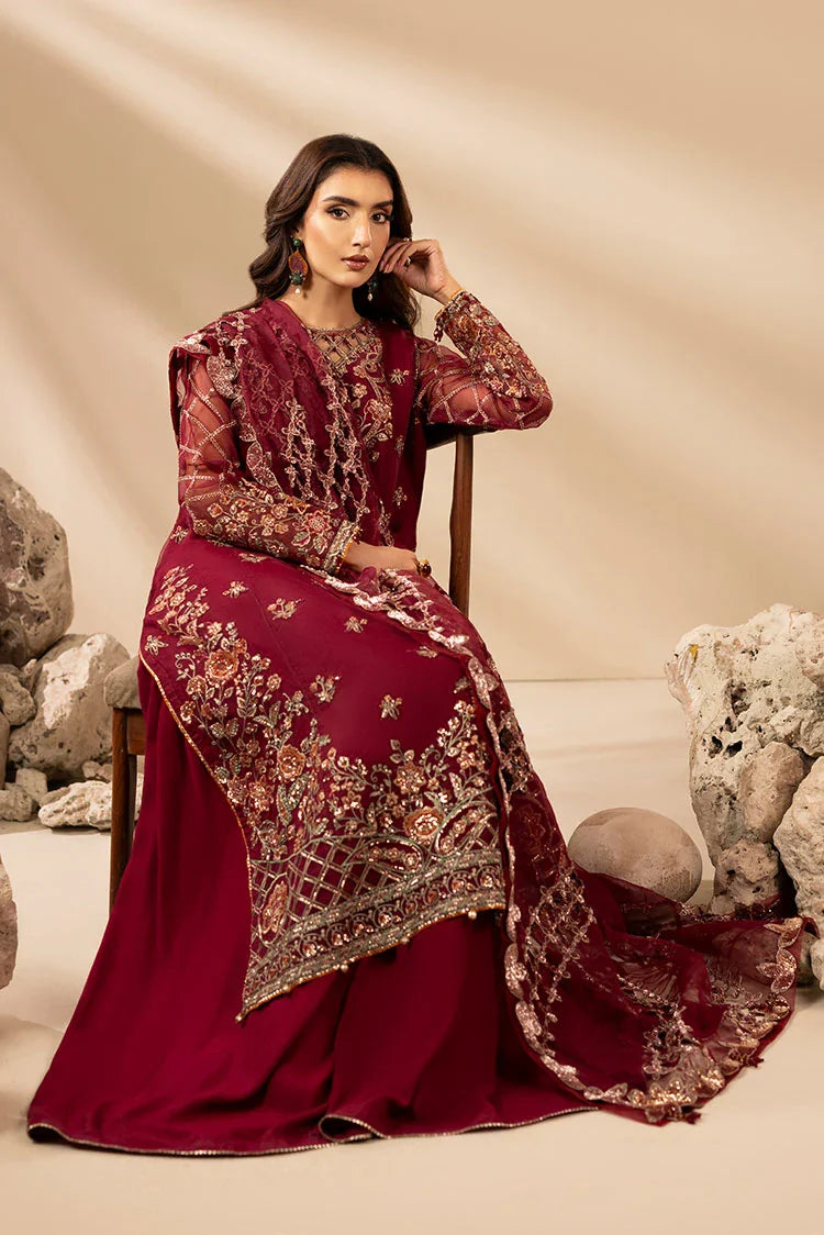 3-PC Stitched Embroidered Suit