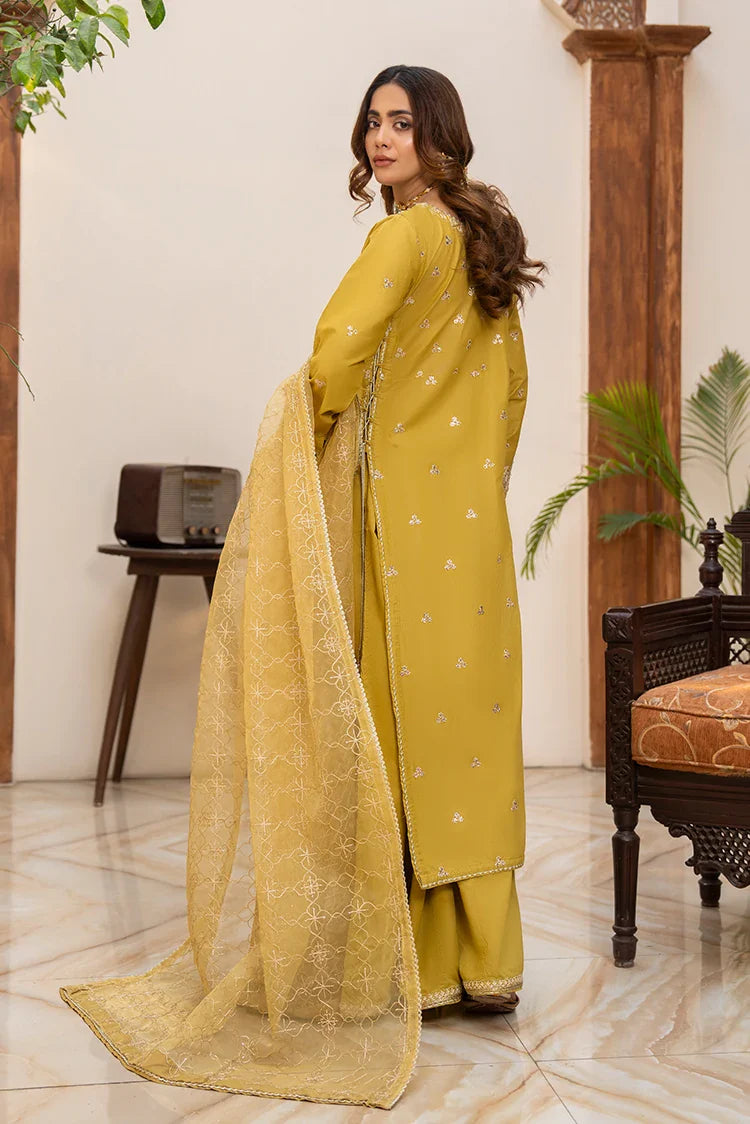 3-PC Stitched Embroidered Suit