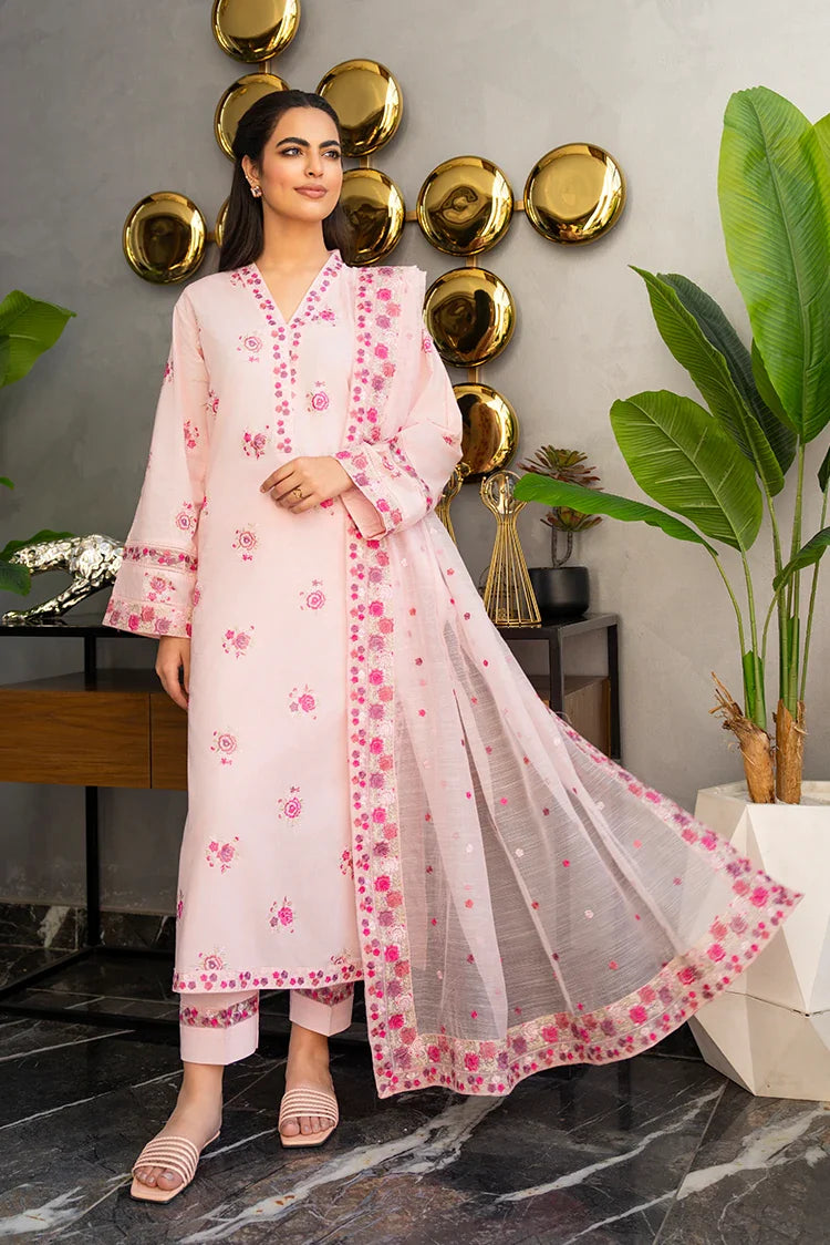 3-PC Stitched Embroidered Suit