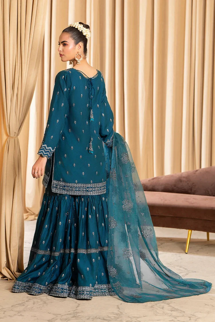 3-PC Stitched Embroidered Suit
