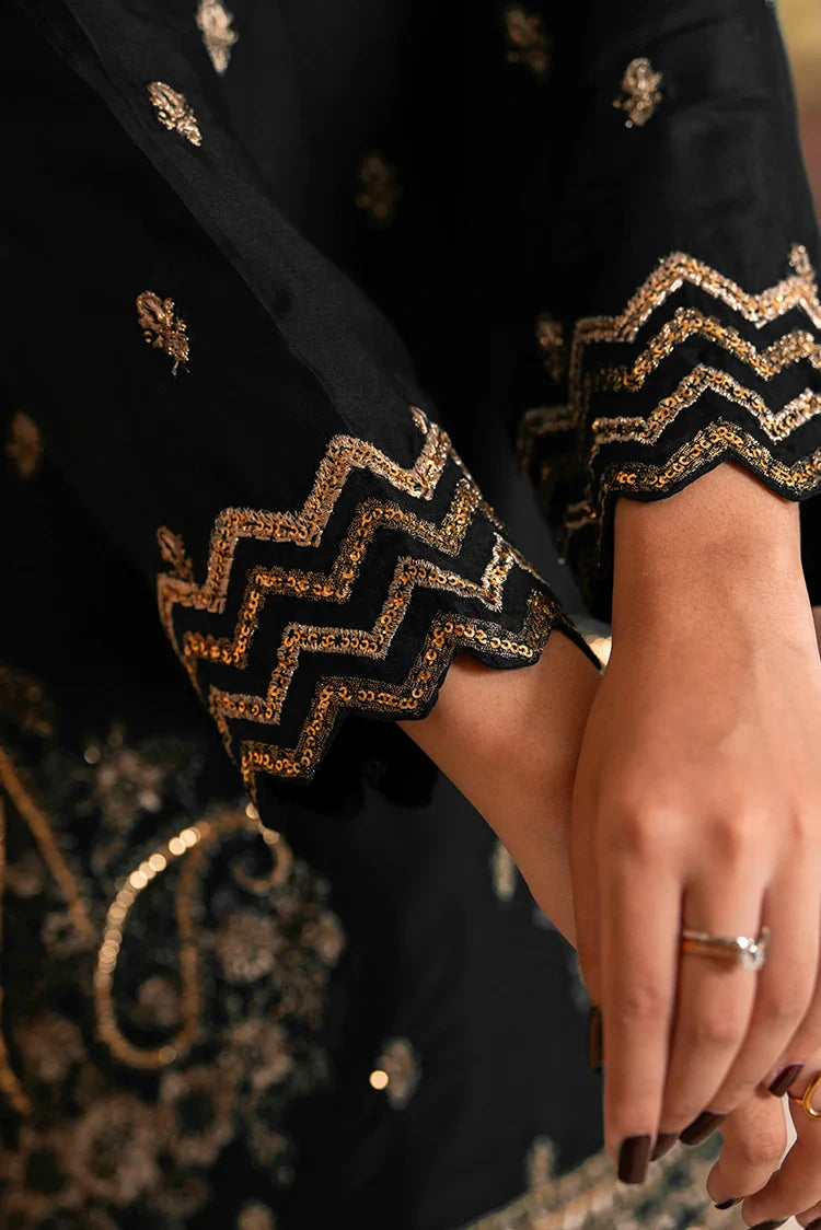 3-PC Stitched Embroidered Suit