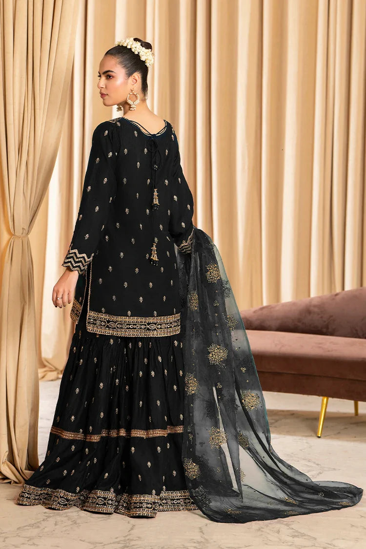 3-PC Stitched Embroidered Suit