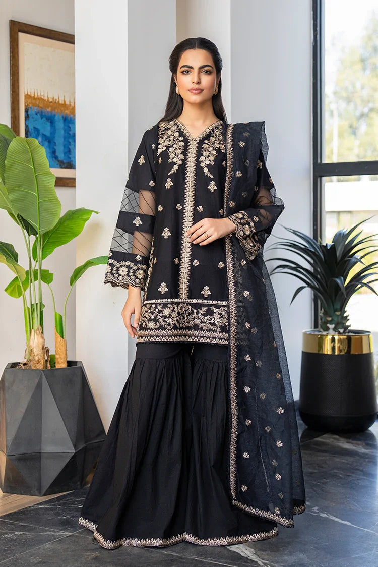 3-PC Stitched Embroidered Suit