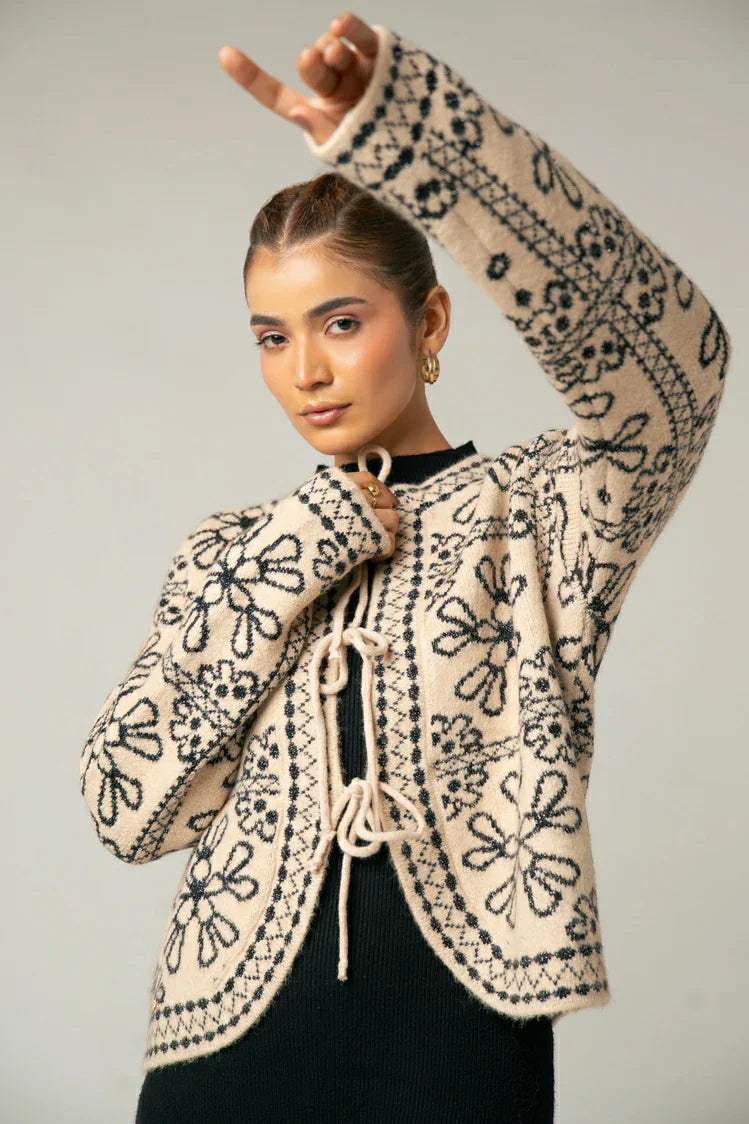 Embroidered Knit Cardigan