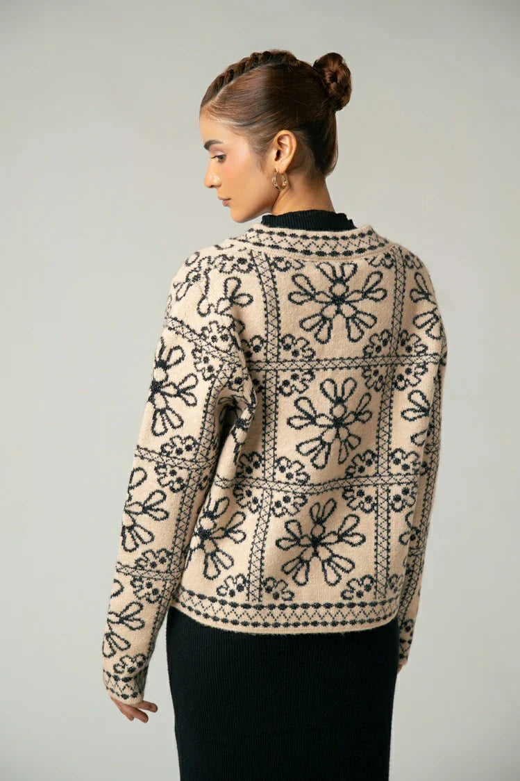 Embroidered Knit Cardigan