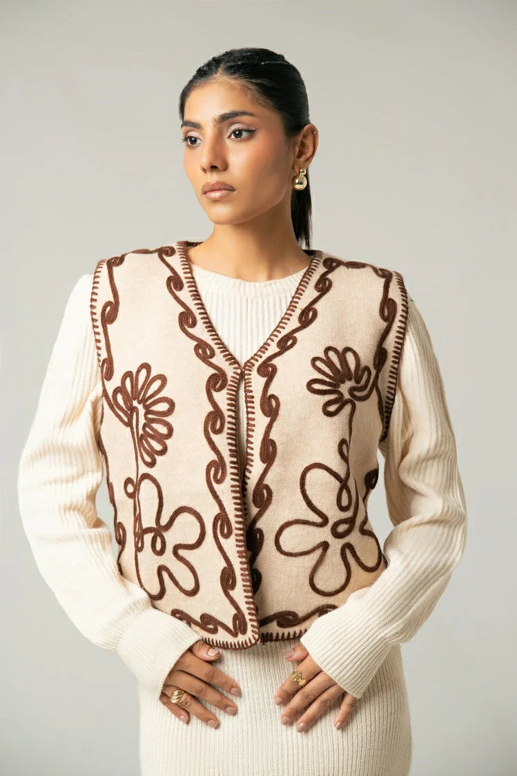 Embroidered Knit Cardigan