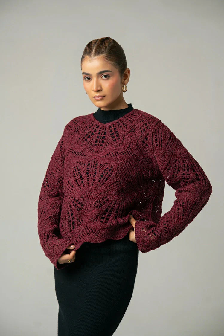 Full Sleeves Crochet Cardigan