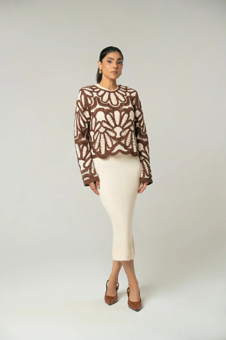 Full Sleeves Crochet Cardigan