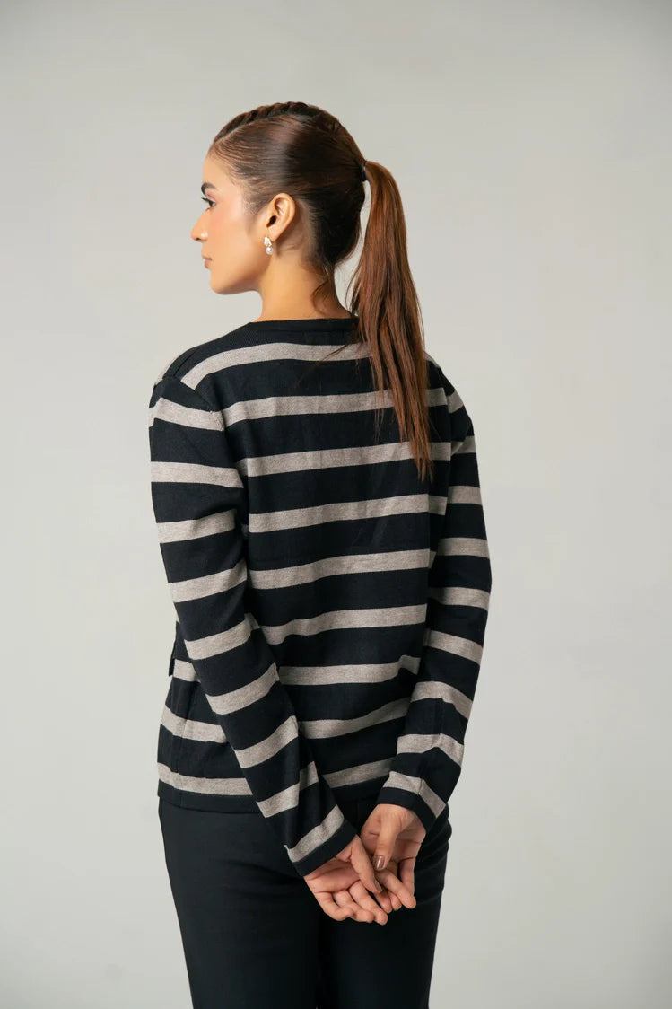 Striped Knit Sweater