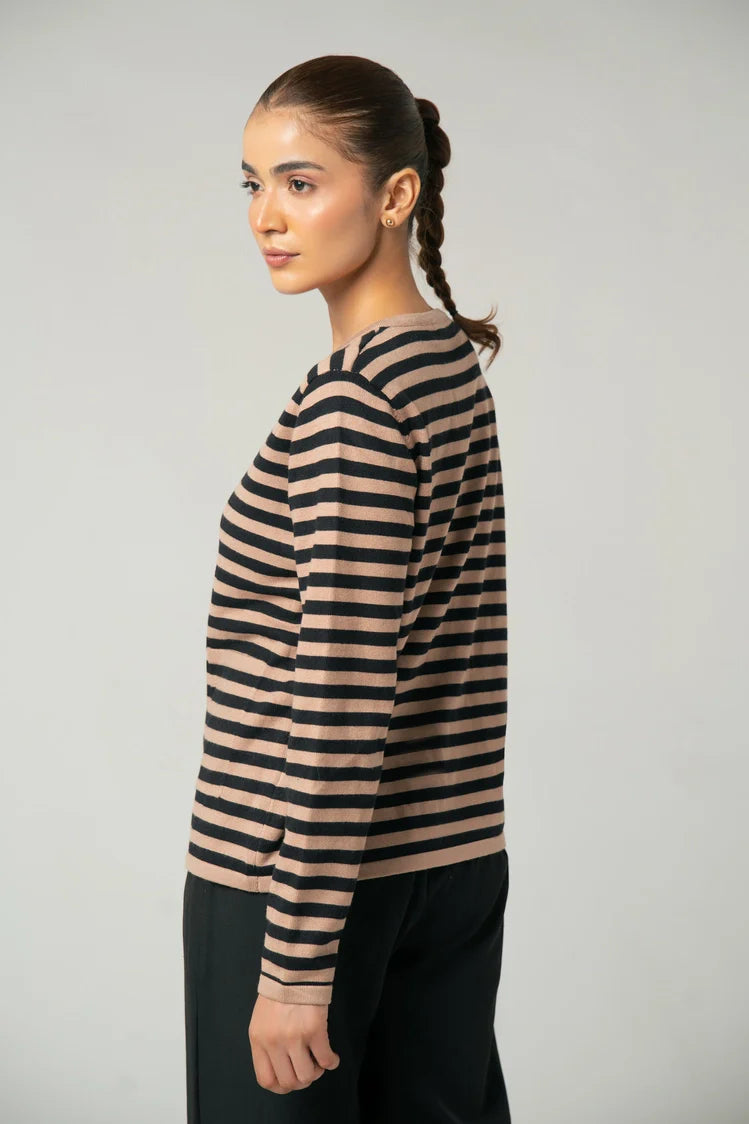 Striped Knit Sweater