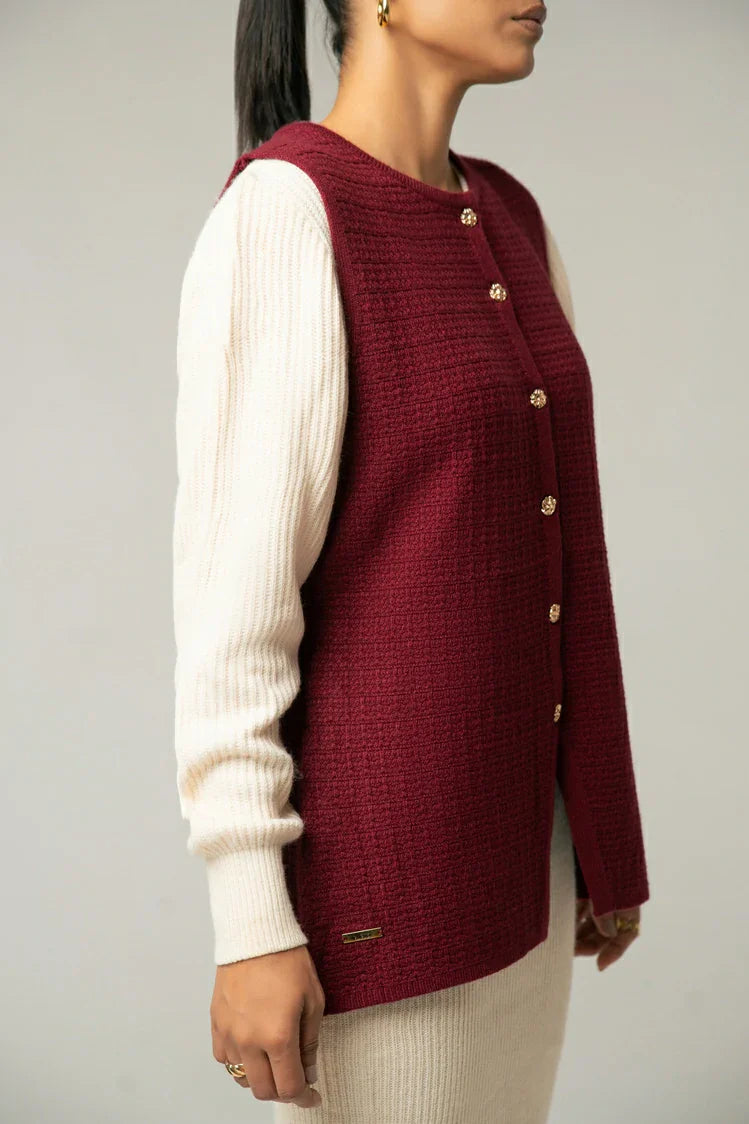 Sleeveless Knit Sweater